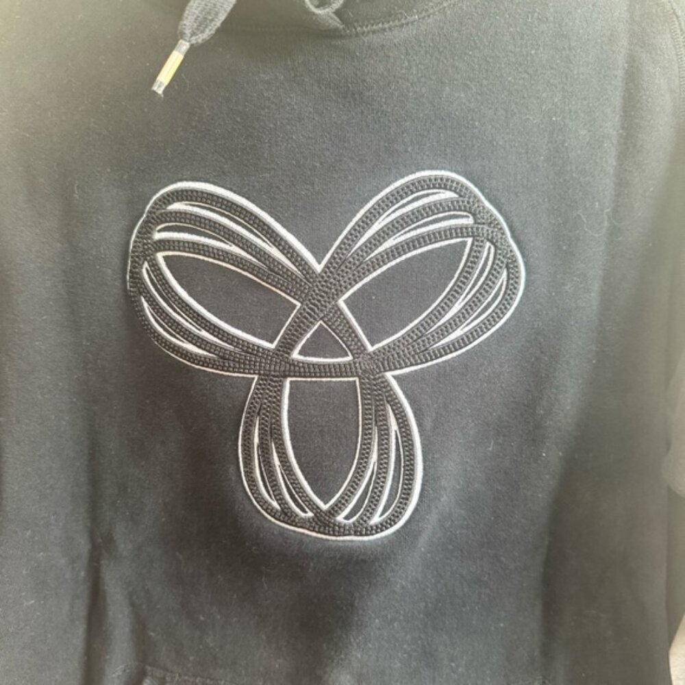 Aritzia TNA Baltic Cotton Hoodie Logo Pocket Sweatshirt Cozy Soft Top Sweater L - Picture 8 of 16